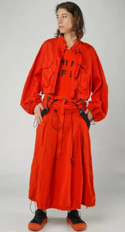 Rundholz Dip Jackets^PRE-ORDER - Cropped Utility Jacket in Mandarine