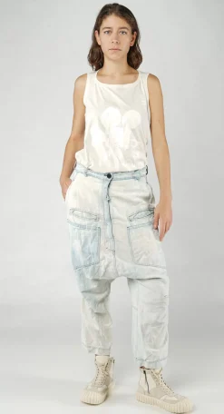 Rundholz Dip Trousers^PRE-ORDER - Drop-Crotch Straight Leg Jeans in Semibleach