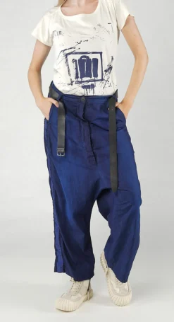 Rundholz Dip Trousers^PRE-ORDER - Extreme Drop-Crotch Midi Jeans in Ocean Dye