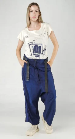 Rundholz Dip Trousers^PRE-ORDER - Extreme Drop-Crotch Midi Jeans in Ocean Dye
