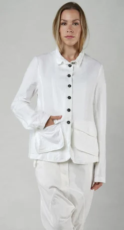 Rundholz Dip Jackets^PRE-ORDER - Fitted Button-Down Jacket in Greige (Pictured in Semi Bleach)