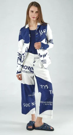 Rundholz Black Label Jackets^PRE-ORDER - Fitted Jacket in Navy Print (Pictured in Navy Print)