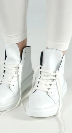 Rundholz Black Label Boots^PRE-ORDER - Lace Up High Top Pumps in Grey (Pictured in Offwhite)