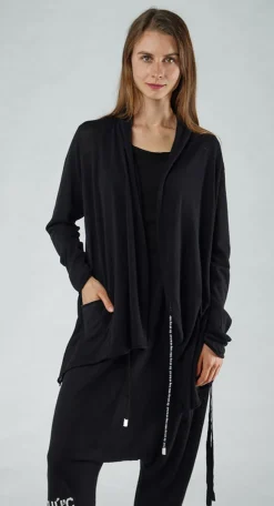 Rundholz Black Label Cardigans^PRE-ORDER - Lightweight Cardigan in Navy Offwhite (Pictured in Black Offwhite)