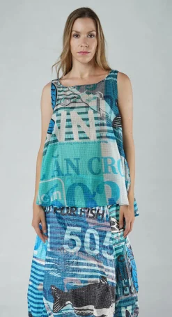 Rundholz Black Label Tops^PRE-ORDER - Lightweight Sleeveless Top in Black Print (Pictured in Colorful)