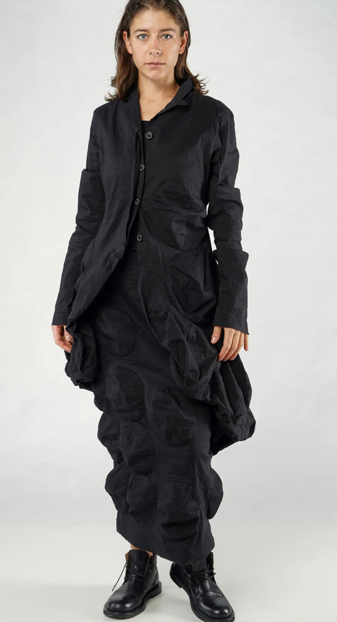 Rundholz Mainline Coats^PRE-ORDER - Longline Bubble Coat in Asteroid (Pictured in Black)