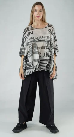 Rundholz Black Label Tops^PRE-ORDER - Oversized Lightweight Cotton Top in Colorful (Pictured in Black Print)