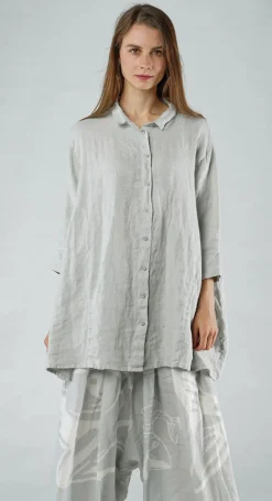 Rundholz Black Label Shirts & Blouses^PRE-ORDER - Oversized Linen Shirt in Grey