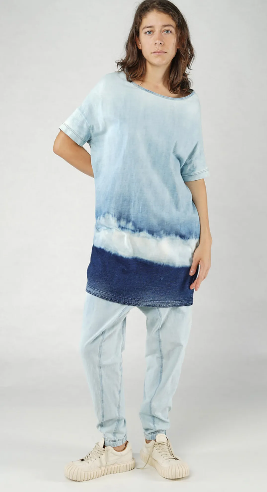 Rundholz Dip Dresses^PRE-ORDER - Oversized T-Shirt Dress in Mandarine Dye (Pictured in Stonewash)