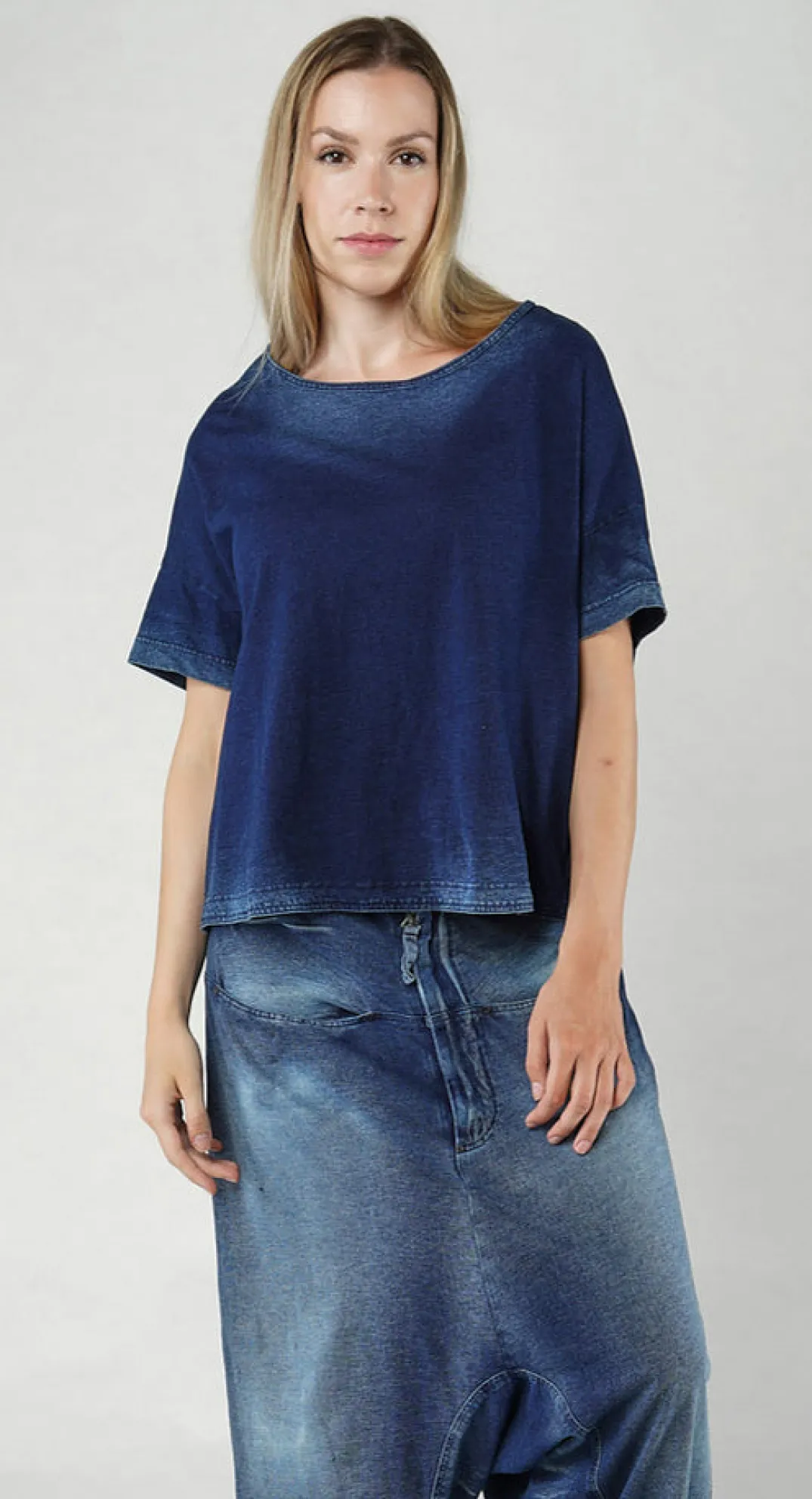 Rundholz Dip Tops^PRE-ORDER - Oversized T-Shirt in Mandarine Dye (Pictured in Stonewash)