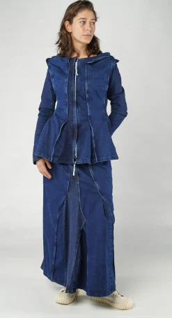 Rundholz Dip Jackets^PRE-ORDER - Panelled Denim Jacket in Bleachwash (Pictured in Stonewash)