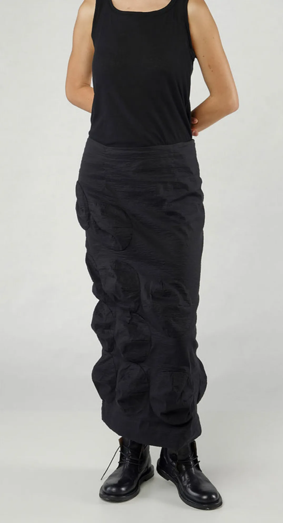 Rundholz Mainline Skirts^PRE-ORDER - Pencil Bubble Skirt in Starwhite (Pictured in Black)