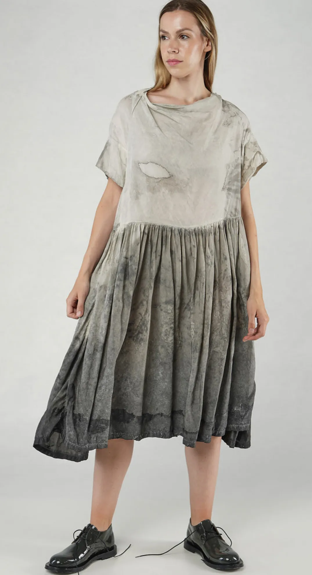 Rundholz Mainline Dresses^PRE-ORDER - Pleat Skirt Dress in Asteroid Pigment