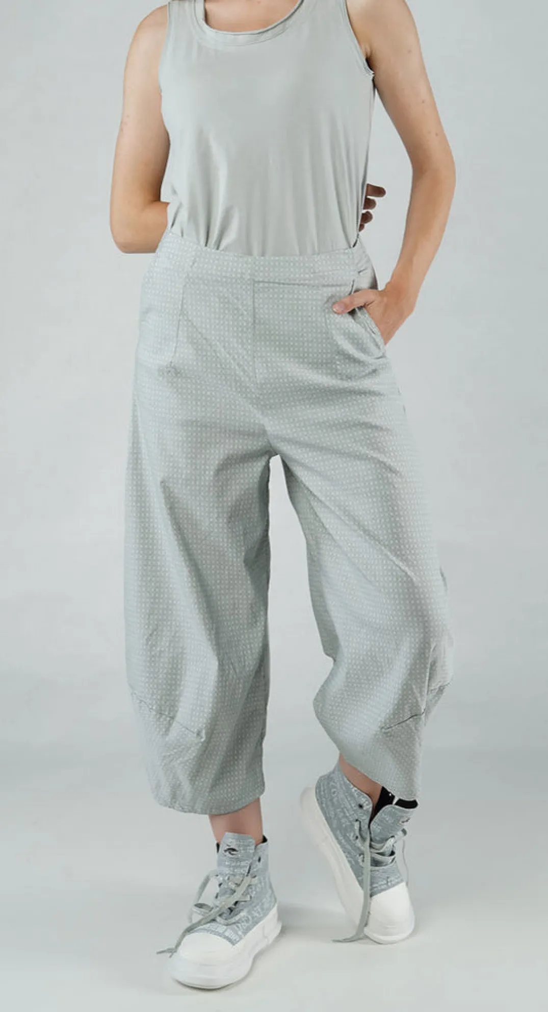 Rundholz Black Label Trousers^PRE-ORDER - Pull On Balloon Trousers in Malibu Print (Pictured in Grey Check)
