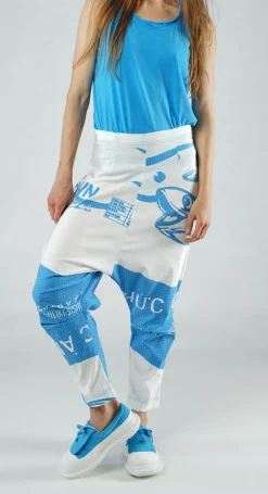 Rundholz Black Label Trousers^PRE-ORDER - Pull On Drop Crotch Trousers in Malibu Print