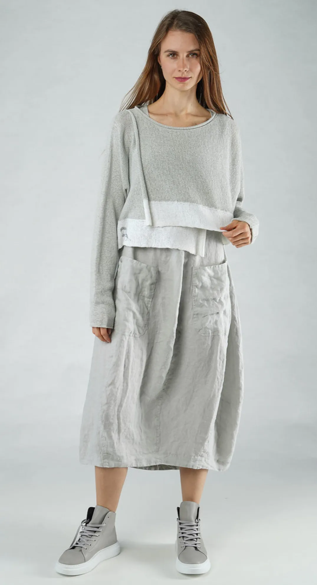 Rundholz Black Label Jumpers^PRE-ORDER - Relaxed Fit Jumper in Navy Print (Pictured in Grey Print)