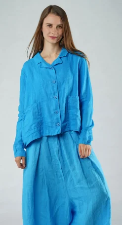 Rundholz Black Label Jackets^PRE-ORDER - Relaxed Linen Jacket in Navy (Pictured in Malibu)