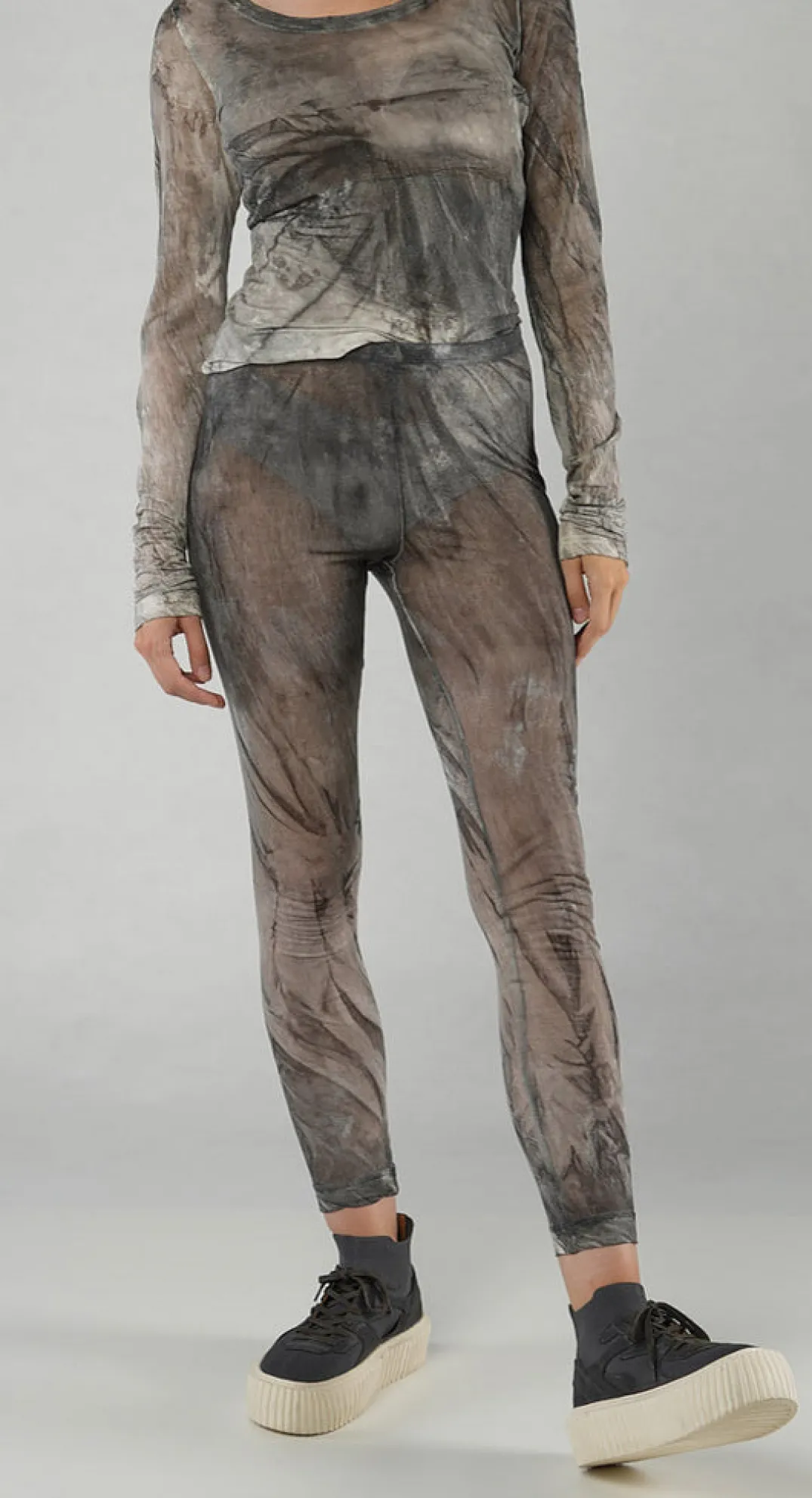Rundholz Mainline Leggings^PRE-ORDER - Sheer Print Leggings in Asteroid Pigment