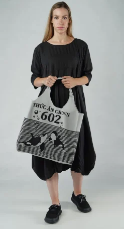 Rundholz Black Label Bags^PRE-ORDER - Shopper Bag in Black Offwhite (Pictured in Grey Black)