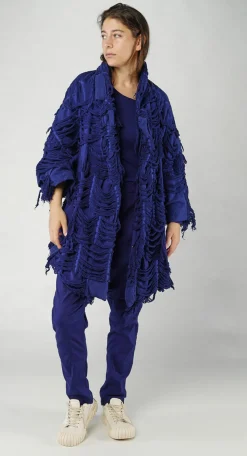 Rundholz Dip Coats^PRE-ORDER - Shredded Coat in Black (Pictured in Ocean)