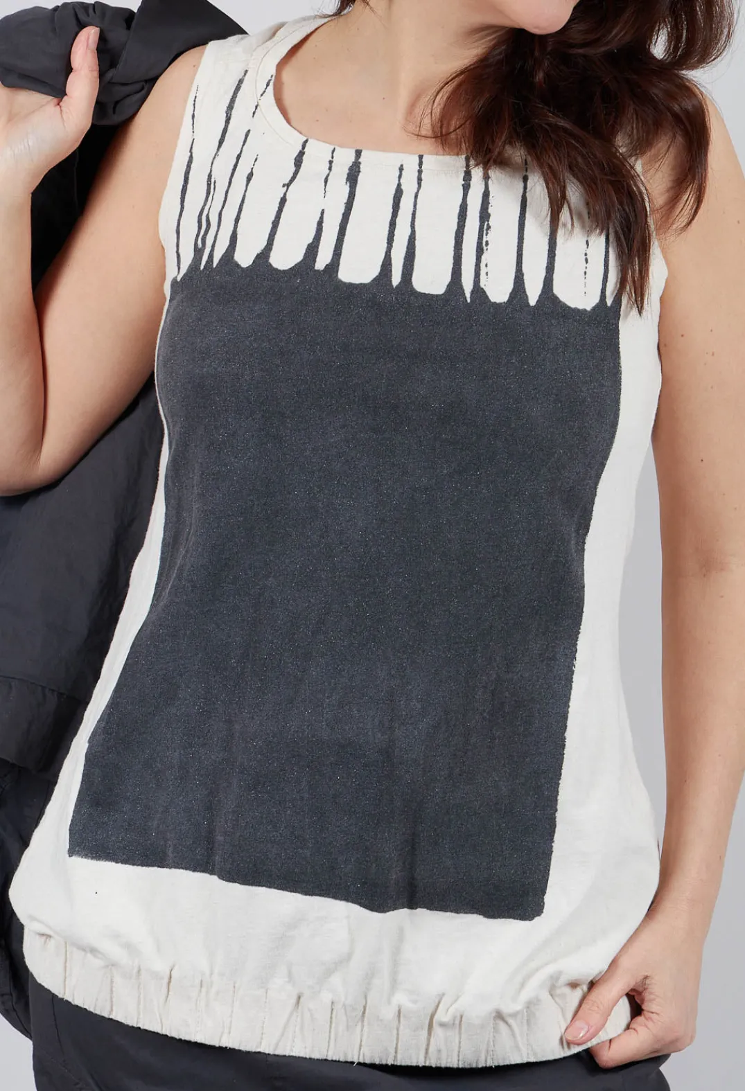 Rundholz Mainline Tops^PRE-ORDER - Sleeveless Vest Top in Asteroid Paint
