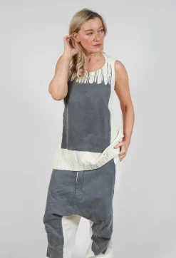 Rundholz Mainline Tops^PRE-ORDER - Sleeveless Vest Top in Asteroid Paint