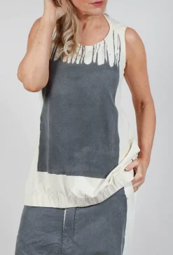 Rundholz Mainline Tops^PRE-ORDER - Sleeveless Vest Top in Asteroid Paint