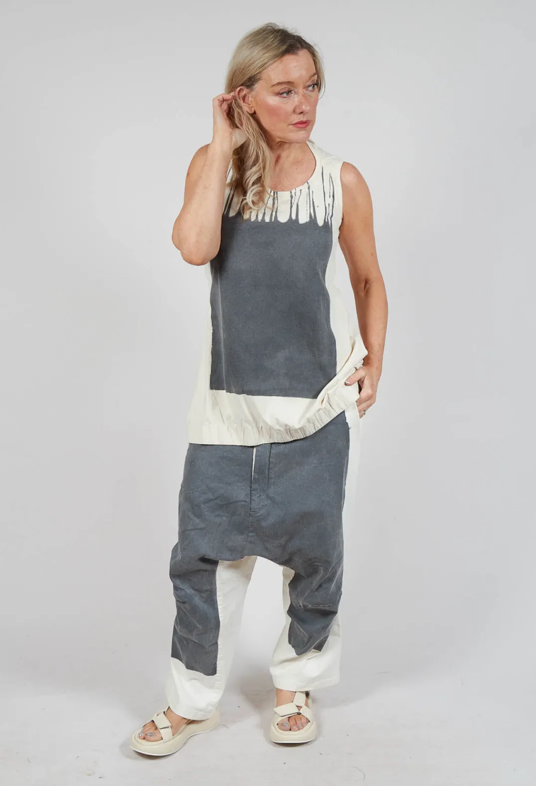 Rundholz Mainline Tops^PRE-ORDER - Sleeveless Vest Top in Asteroid Paint