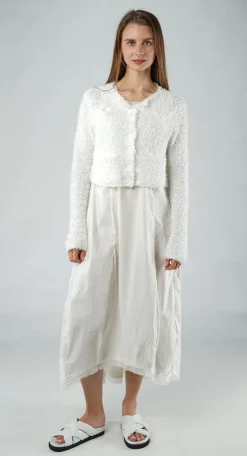 Rundholz Black Label Cardigans^PRE-ORDER - Textured Cropped Cardigan in Black (Pictured in Offwhite)