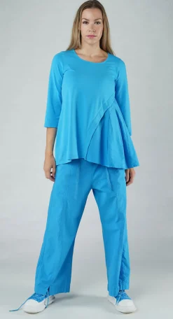 Rundholz Black Label Tops^PRE-ORDER - Top with Flared Insert in Grey (Pictured in Malibu)