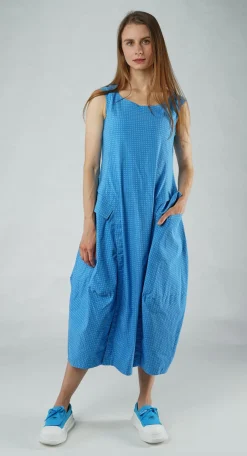 Rundholz Black Label Dresses^PRE-ORDER - Tulip Dress with Front Panel in Black Check (Pictured in Malibu Print)
