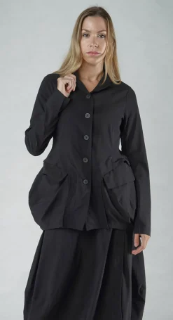Rundholz Black Label Jackets^PRE-ORDER - Tulip Hem Jacket in Malibu (Pictured in Black)