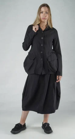 Rundholz Black Label Jackets^PRE-ORDER - Tulip Hem Jacket in Malibu (Pictured in Black)