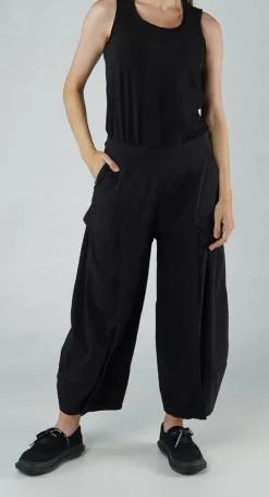 Rundholz Black Label Trousers^PRE-ORDER - Tulip Trousers with Front Panels in Black