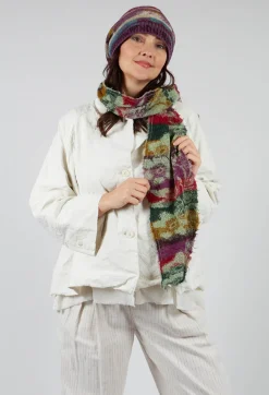 Butapana Scarves^Print Wool Scarf in Olive