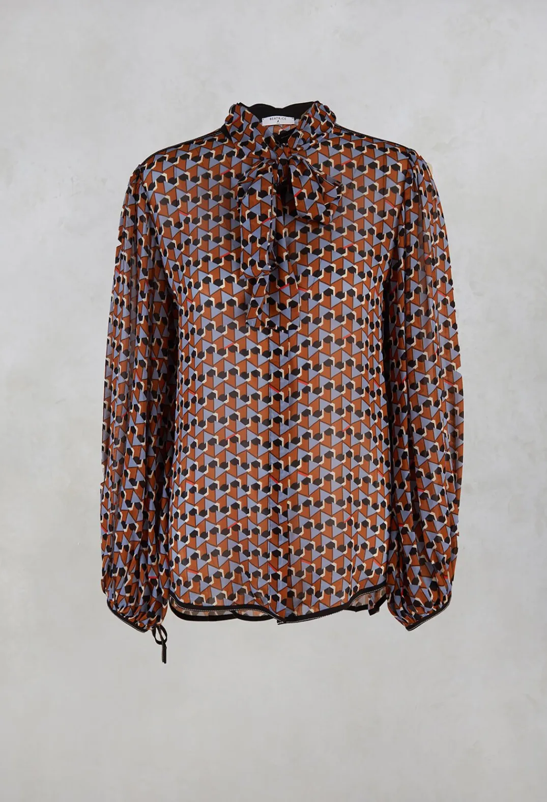 Beatrice B Shirts & Blouses^Printed Blouse in Brown
