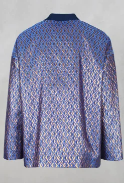 Niù Jackets^Printed Bomber Jacket in Sapphire