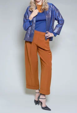 Niù Jackets^Printed Bomber Jacket in Sapphire