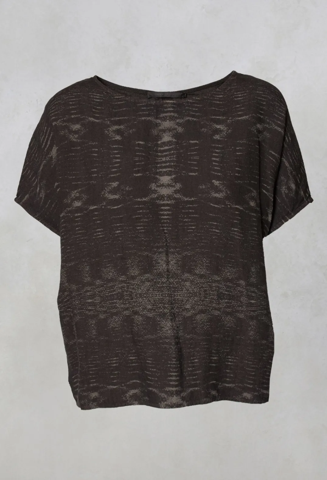 Elemente Clemente Shirts & Blouses^Printed Boxy Shirt Kosta in Chocolat