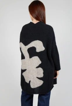 Hindahl u0026 Skudelny Jackets^Printed Cardigan in Nero Sand