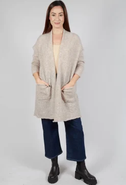 Hindahl u0026 Skudelny Jackets^Printed Cardigan in Sand Nero