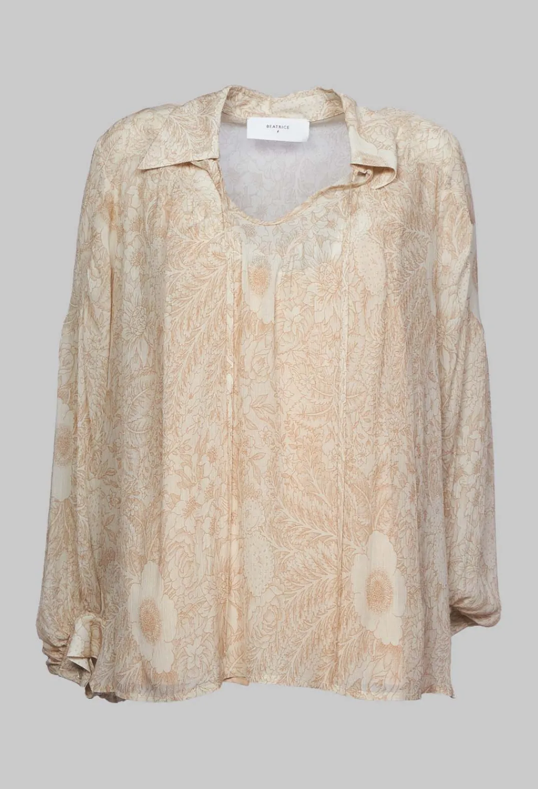 Beatrice B Shirts & Blouses^Printed Georgette Shirt in Beige