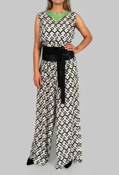 Maliparmi Jumpsuits^Printed Jumpsuit in Beige/Malva