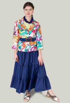 Out of Xile Jackets|Co-ords & Suits^Printed Linen Jacket in Multi
