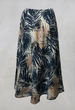 Out of Xile Skirts^Printed Linen Maxi Skirt in Navy