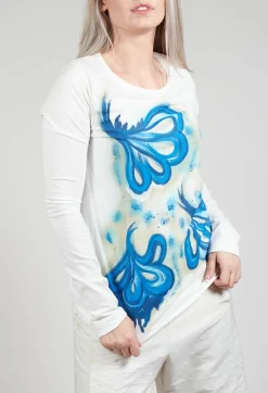 Rundholz Mainline Tops^Printed Long Sleeve Top in Spec Handpaint
