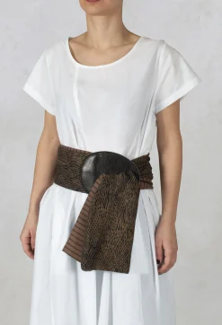 Spazioif Scarves^Printed Scarf in Brown/Black