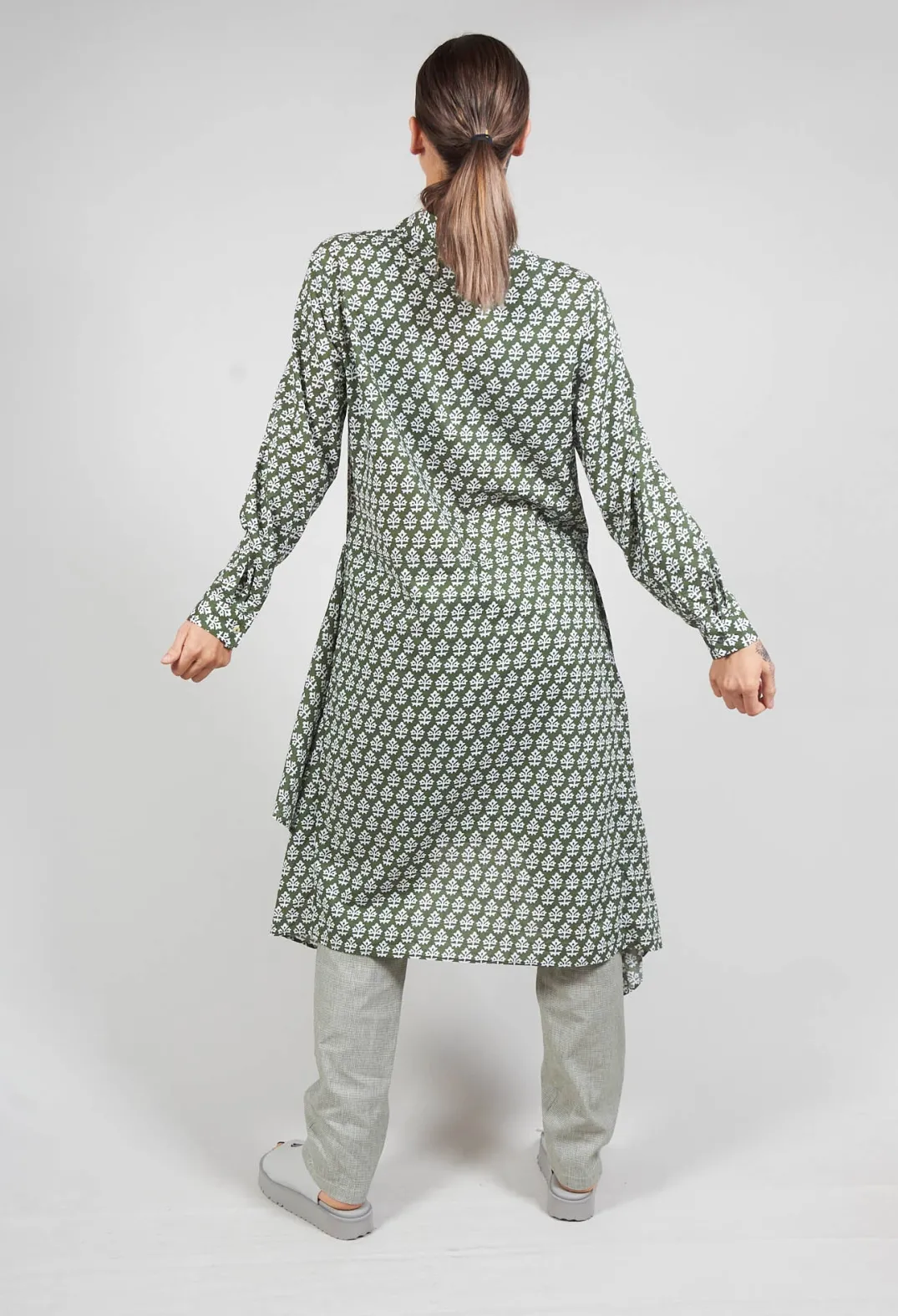 Niù Shirts & Blouses^Printed Shirt Dress with Tie Front in Alga