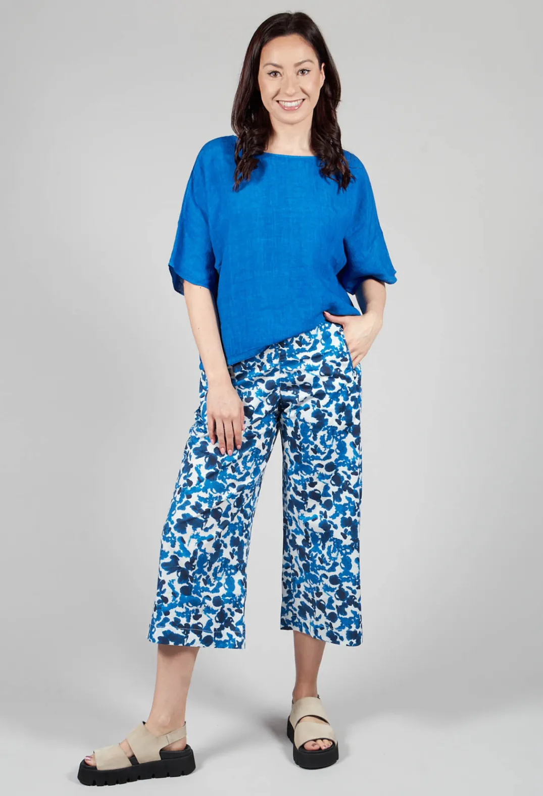Elemente Clemente Trousers^Printed Skara Pants in Saphir