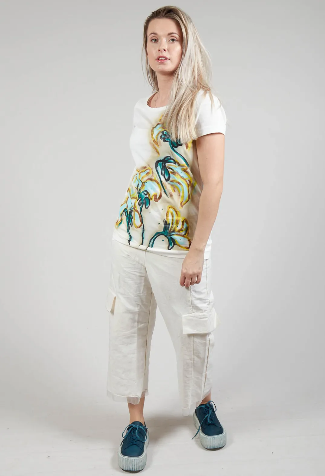 Rundholz Mainline Tops^Printed T-Shirt in Spec Handpaint